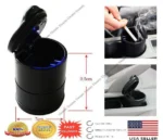 Universal LED Ashtray Auto Car Truck Ash Cylinder Holder Portable Vehicle Ashtray (Blue) - Image 7