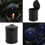 Universal LED Ashtray Auto Car Truck Ash Cylinder Holder Portable Vehicle Ashtray (Blue) - Image 4