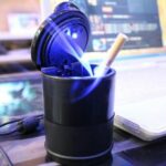 Universal LED Ashtray Auto Car Truck Ash Cylinder Holder Portable Vehicle Ashtray (Blue) - Image 5
