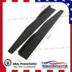 Universal Side Skirts Body Kit Rocker Panels Splitters Wings (Carbon Fiber Print) - Image 3