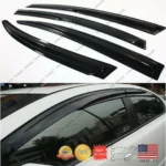Fit 2006-2011 Honda 8TH CIVIC SEDAN 3D Mugen Style Vent Window Visors Rain Sun Wind Guards Shade Deflectors