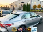 Fit 2018-2024 Toyota Camry 3D JDM ABS Black Rear Roof Window Visor Spoiler (Black) - Image 5