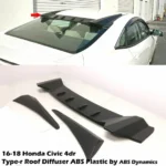 Fit 2016-2021 Honda CIVIC 10th Sedan Roof Vortex Generators (Gloss Black) - Image 5