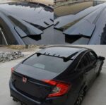 Fit 2016-2021 Honda CIVIC 10th Sedan Roof Vortex Generators (Gloss Black) - Image 11