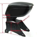 Universal Adjustable Black Big Storage Armrest Box Center Console (Black) - Image 3