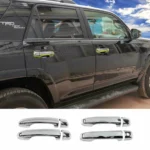 Fit 2010-2021 Toyota 4Runner External Door Handle Knobs Trim Decor Cover (Chrome) - Image 2