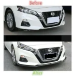 Fit 2019-2020 NISSAN ALTIMA FRONT BUMPER LIP SPOILER (Carbon Fiber Print) - Image 4