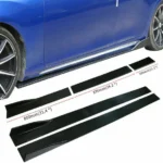 Fit BMW Side Skirt Extensions Splitters Lip Polypropylene 78.7"/2m (Gloss Black) - Image 5