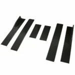 Fit BMW Side Skirt Extensions Splitters Lip Polypropylene 78.7"/2m (Gloss Black) - Image 2