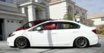 Fit 2008-2017 Mitsubishi Lancer Out-Channel Vent Window Visors Rain Sun Wind Guards Shade Deflectors - Image 3