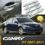 Fit 2007-2011 Toyota Camry Door Handle Cover Trims Accessories (Mirror Chrome)