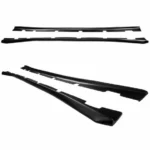 Fit 2011-2021 Dodge Charger Side Skirts Extension Body Kit (Unpainted Matte Black) - Image 4