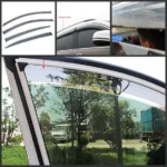 Fit 2019-2024 Subaru Forester Clip-On Chrome Trim Vent Window Visors Rain Sun Wind Guards Shade Deflectors - Image 6