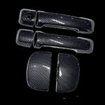 Fit 2007-2021 Toyota Tundra DOUBLE CAP Door Handle Covers Trim (Carbon Fiber Print, 2-door) - Image 3