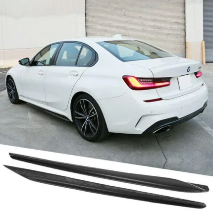 Fit 2019-2022 BMW 3 Series G20 M Style Side Skirts (Carbon Fiber Print)
