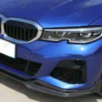 Fit 2021-2023 BMW G30 5 Series M Sport Front Bumper Lip Splitter (Carbon Fiber Print) - Image 4