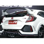 Fits 2017-2021 Honda Civic Hatchback Type R Style Rear Bumper Lip Spoiler Diffuser (Glossy Carbon Fiber Print Red) - Image 6