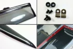 Fit 2010-2015 Toyota Prius Clip-On Chrome Trim Vent Window Visors Rain Sun Wind Guards Shade Deflectors - Image 5