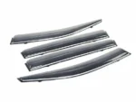 Fit 2015-2019 Subaru Outback Clip-On Chrome Trim Vent Window Visors Rain Sun Wind Guards Shade Deflectors - Image 2