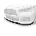 Fit 2014-2017 Infiniti Q50 Sedan Front Bumper Lip Spoiler Cover (Carbon Fiber Print)