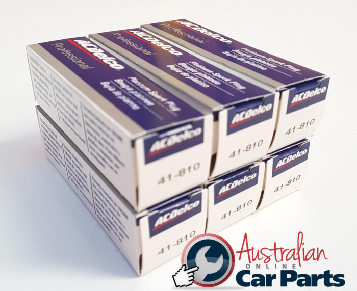 Spark Plugs 6 Pack Acdelco Double Platinum 41810 for Commodore VG V6 - Image 1