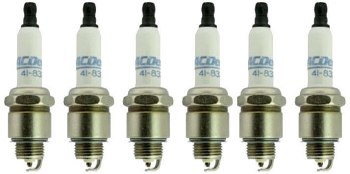 Spark Plugs 6 Pack Acdelco Double Platinum 41833 for Holden 2.3L 138 EJ EK HK FB - Image 1