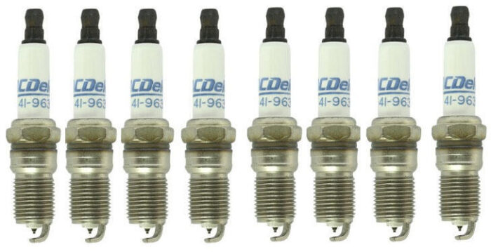 Spark Plugs 8 Pack Acdelco Double Platinum Finewire 41963 Commodore 6.0l VF - Image 1