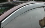 Window Vent Visors w/Chrome Trim Rain Sun Guards Fits 2022-2024 Toyota Tundra - Image 2