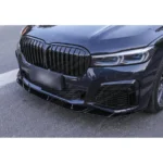 For 2020-2022 BMW 7 Series G12 Carbon Fiber Print Front Bumper Lip Spoiler - Image 6