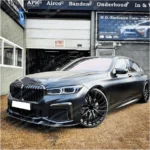 For 2020-2022 BMW 7 Series G12 Carbon Fiber Print Front Bumper Lip Spoiler - Image 11