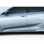 Fit 2013-2017 Honda Accord 3D Mugen MOD Style Side Skirts Body Kit (Unpainted Matte Black) - Image 2