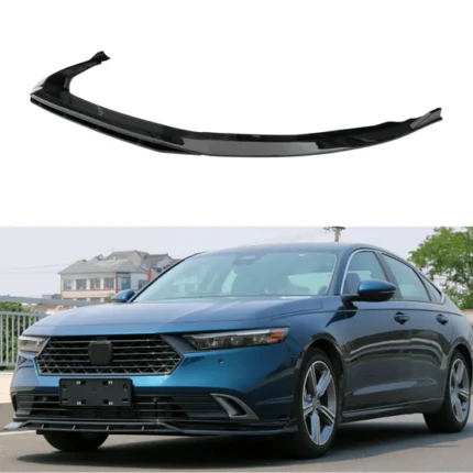Fits 2023-Up Accord Gloss Black Competition Performance Style Front Bumper Lip