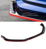 Fits 2018-2023 Honda Accord Sedan Front Bumper Lip Spoiler(Glossy Black With Red Trim) - Image 5