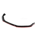 Fits 2013-2017 Honda Accord Front Bumper Lip Spoiler (Gloss Black with Red Trim) - Image 2