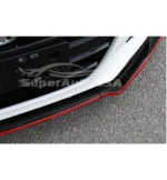 Fits 2018-2023 Honda Accord Sedan Front Bumper Lip Spoiler(Glossy Black With Red Trim) - Image 4