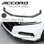 Fit 2018-2023 Honda Accord 4Dr Sedan Front Bumper Lip Spoiler (Carbon Fiber Print) - Image 3