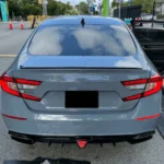 Fit 2018-2023 Honda Accord Sport Rear Diffuser Spoiler w/ LED Brake Light (Carbon Fiber Print) - Image 10