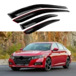 Fit 2018-2023 Honda Accord Out-Channel Vent Window Visors Rain Sun Wind Guards Shade Deflectors - Image 3