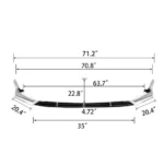 Fits 2018-2023 Honda Accord Front Bumper Lip Car Spoiler (Gloss Black and White) - Image 2