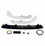 Fits 2018-2023 Honda Accord Front Bumper Lip Car Spoiler (Gloss Black and White) - Image 3