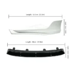 Fits 2018-2023 Honda Accord Front Bumper Lip Car Spoiler (Gloss Black and White) - Image 6