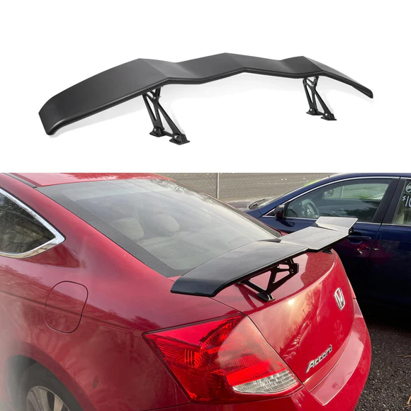 Accord.webp Fit Honda Accord Lambo GT Style Primed Matte Black Rear Trunk Wings Spoiler - Image 1