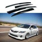Fit 2009-2013 Toyota Corolla 3D Mugen Style Vent Window Visors Rain Sun Wind Guards Shade Deflectors