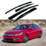 Fit 2013-2017 HONDA 9TH ACCORD 3D Mugen Style Vent Window Visors Rain Sun Wind Guards Shade Deflectors