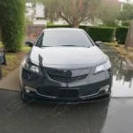 Fits Acura TL 2012-2014 Matte Black Front Upper Grill/ Grille Molding Cover - Image 9