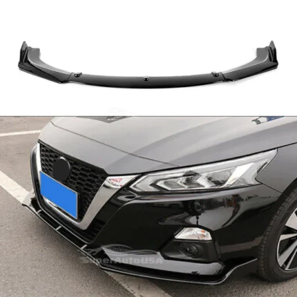Fit 2019-2020 NISSAN ALTIMA FRONT BUMPER LIP SPOILER SPLITTER (Gloss Black)
