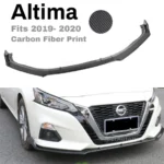 Fit 2019-2020 NISSAN ALTIMA FRONT BUMPER LIP SPOILER (Carbon Fiber Print) - Image 3