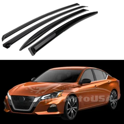 Fit 2019-2023 Nissan Altima Vent Window Visors Rain Sun Wind Guards Shade Deflectors
