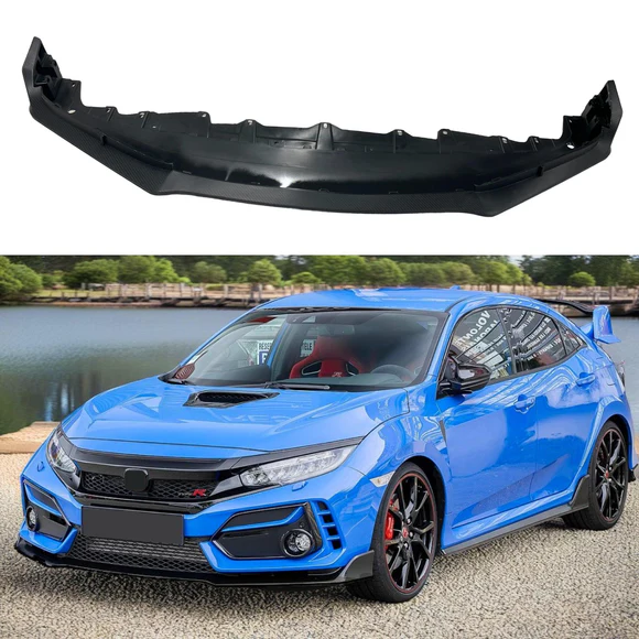 BF-HDCV-007-Matt.webp Fit for 2017-2021 Honda Civic Type R FK8 Hatchback Matte Black Carbon Pattern Front Bumper Lip - Image 1