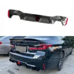 For 2017-2022 BMW 5 Series G30 Sedan Rear Bumper Diffuser with LED Light - Image 3